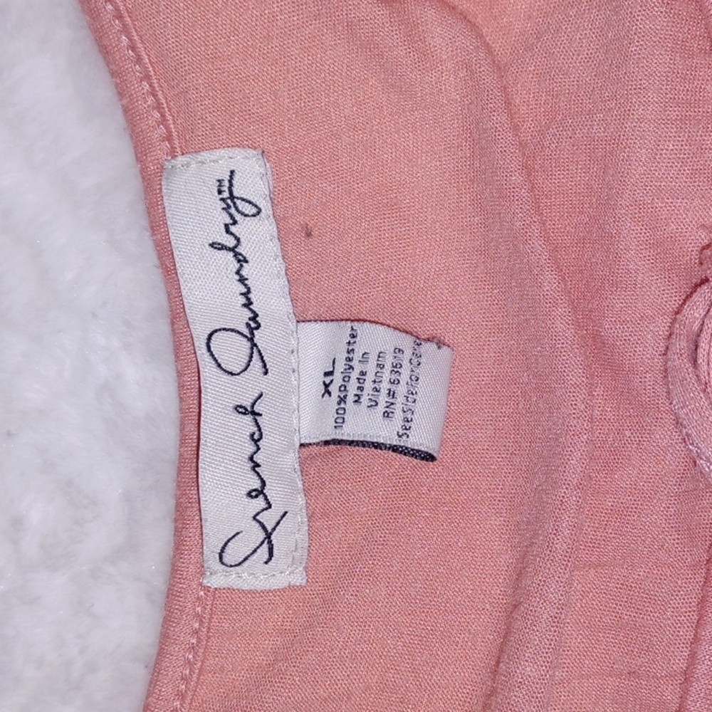 french laundry woman's chochet orange tie front crop top  xl - Picture 3 of 6